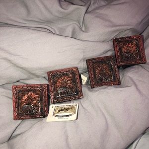 Western Christian napkin rings NEW cross CHRIST